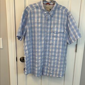 Simms Blue Plaid Men's Shirt XXL